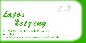 lajos metzing business card